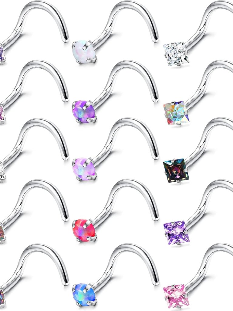Hypoallergenic Nose Rings For Women Men  15pcs 316l Surgical Stainless Steel No